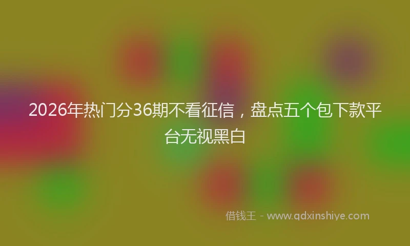 2026年热门分36期不看征信，盘点五个包下款平台无视黑白