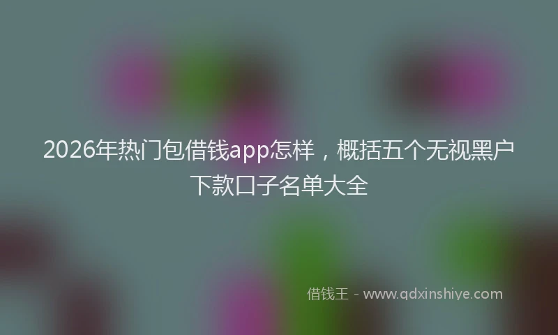 2026年热门包借钱app怎样，概括五个无视黑户下款口子名单大全