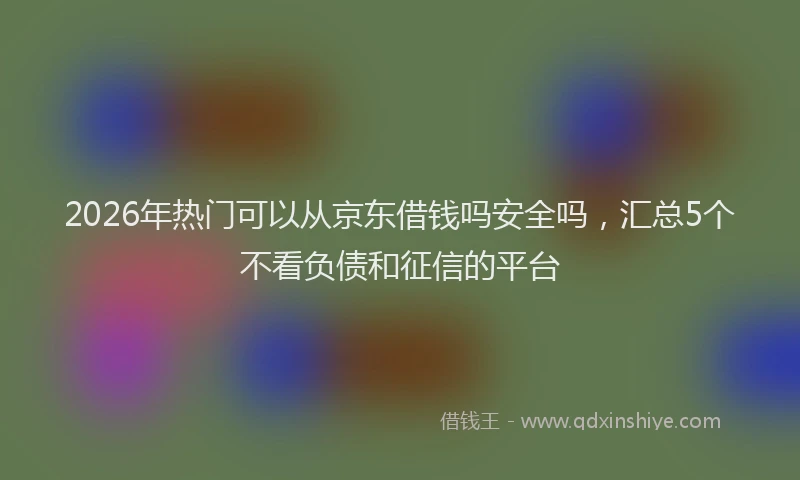 2026年热门可以从京东借钱吗安全吗，汇总5个不看负债和征信的平台