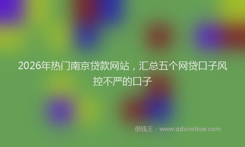 2026年热门南京贷款网站，汇总五个网贷口子风控不严的口子