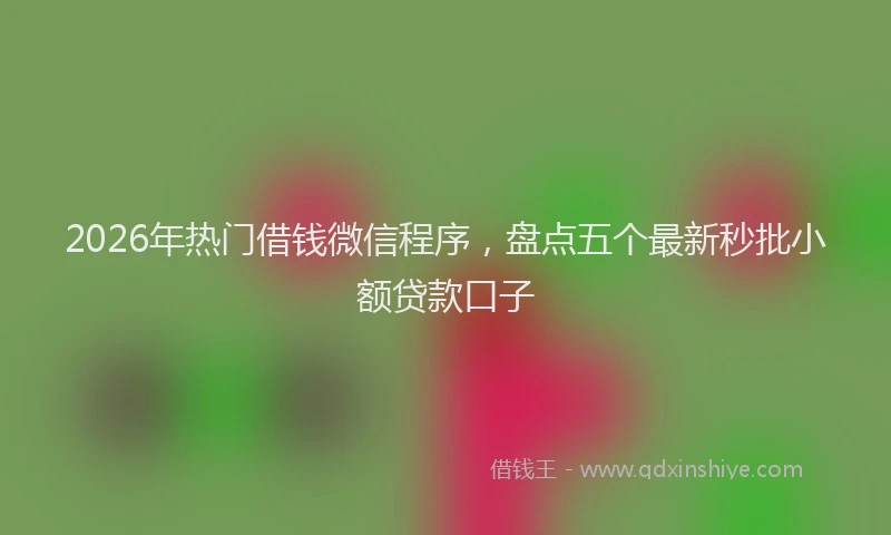 2026年热门借钱微信程序，盘点五个最新秒批小额贷款口子