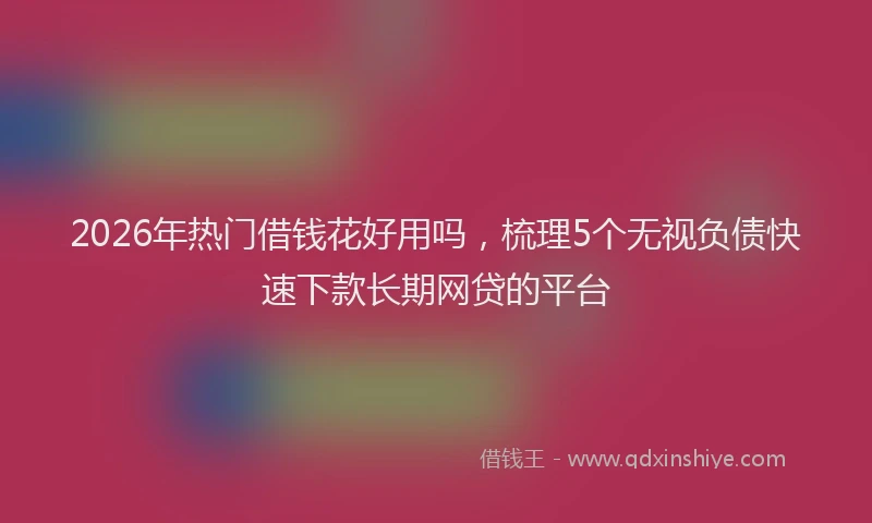 2026年热门借钱花好用吗，梳理5个无视负债快速下款长期网贷的平台