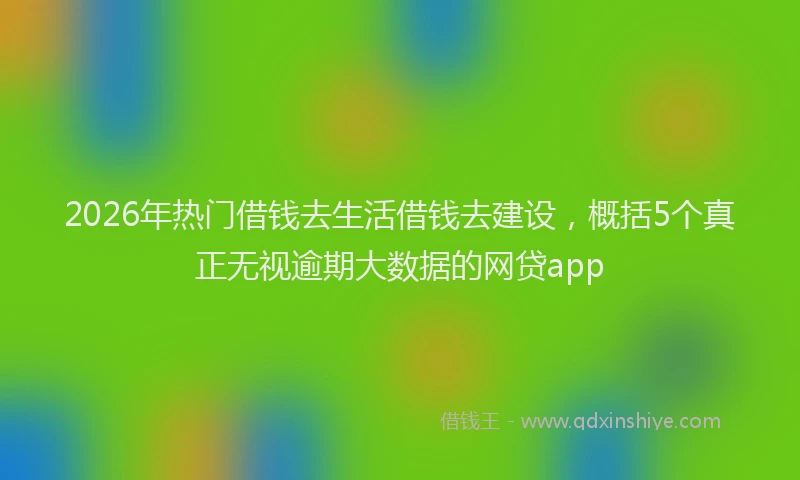 2026年热门借钱去生活借钱去建设，概括5个真正无视逾期大数据的网贷app