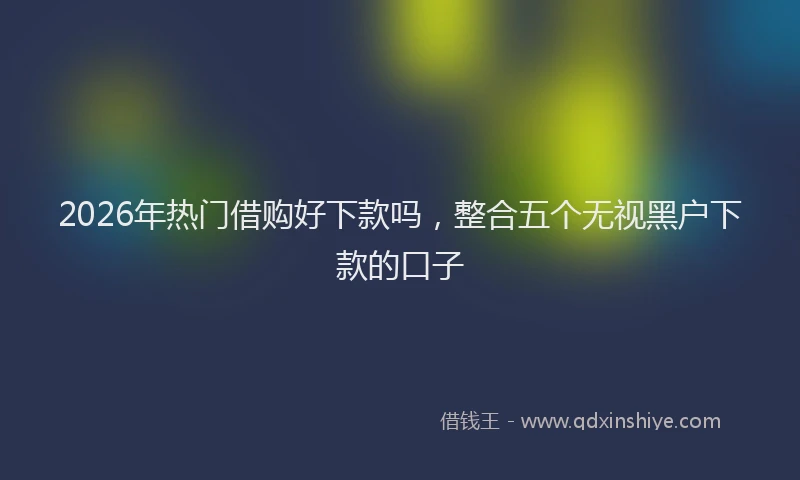 2026年热门借购好下款吗，整合五个无视黑户下款的口子