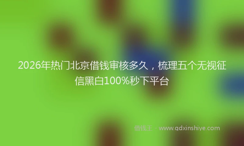 2026年热门北京借钱审核多久，梳理五个无视征信黑白100%秒下平台