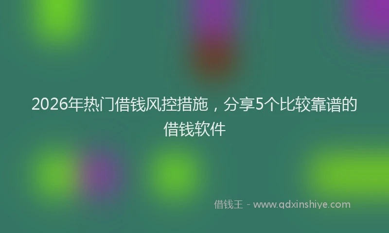 2026年热门借钱风控措施，分享5个比较靠谱的借钱软件