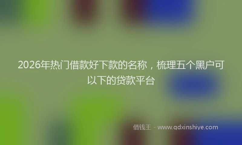 2026年热门借款好下款的名称，梳理五个黑户可以下的贷款平台