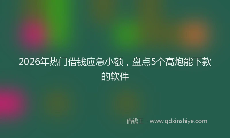 2026年热门借钱应急小额，盘点5个高炮能下款的软件