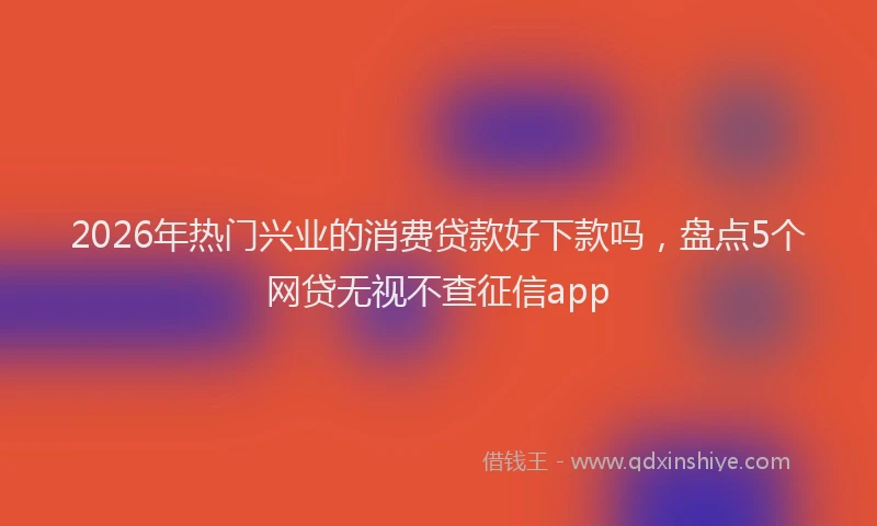 2026年热门兴业的消费贷款好下款吗，盘点5个网贷无视不查征信app