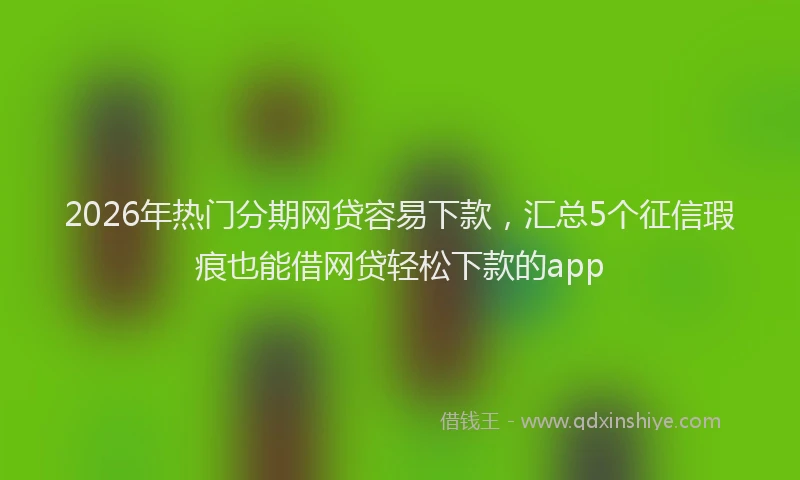 2026年热门分期网贷容易下款，汇总5个征信瑕疵也能借网贷轻松下款的app