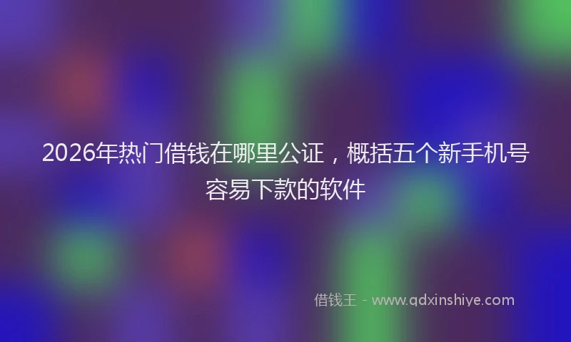 2026年热门借钱在哪里公证，概括五个新手机号容易下款的软件