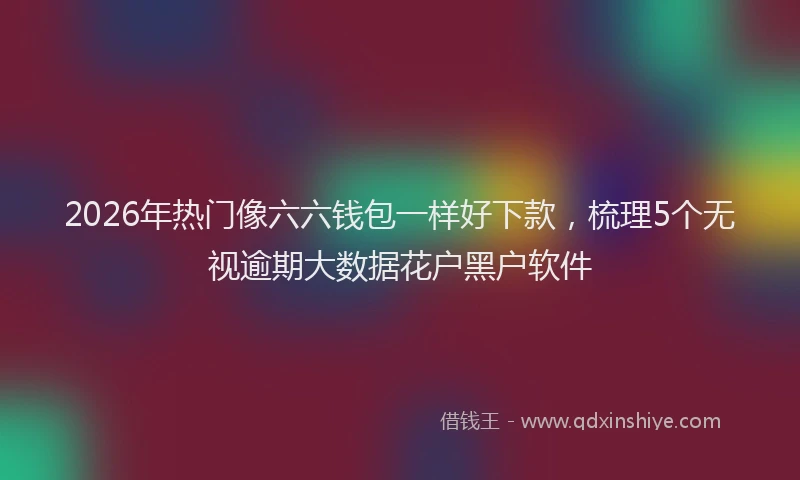 2026年热门像六六钱包一样好下款，梳理5个无视逾期大数据花户黑户软件