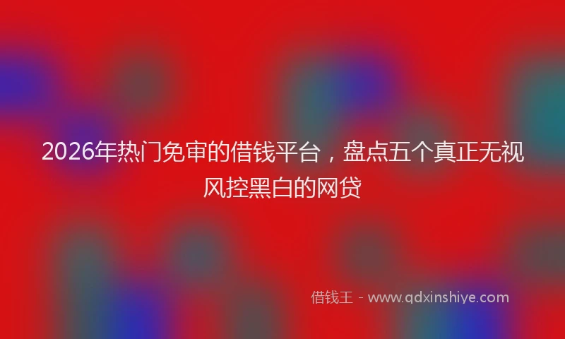 2026年热门免审的借钱平台，盘点五个真正无视风控黑白的网贷