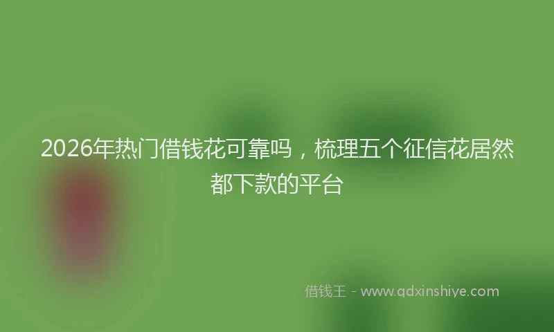 2026年热门借钱花可靠吗，梳理五个征信花居然都下款的平台