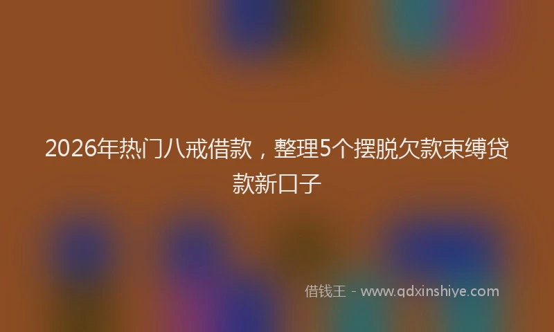 2026年热门八戒借款，整理5个摆脱欠款束缚贷款新口子