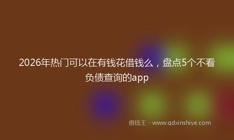 2026年热门可以在有钱花借钱么，盘点5个不看负债查询的app