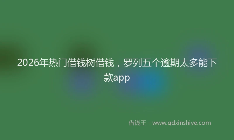 2026年热门借钱树借钱，罗列五个逾期太多能下款app