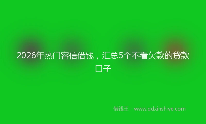 2026年热门容信借钱，汇总5个不看欠款的贷款口子