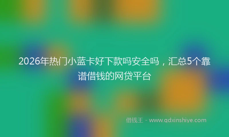 2026年热门小蓝卡好下款吗安全吗,汇总5个靠谱借钱的网贷平台