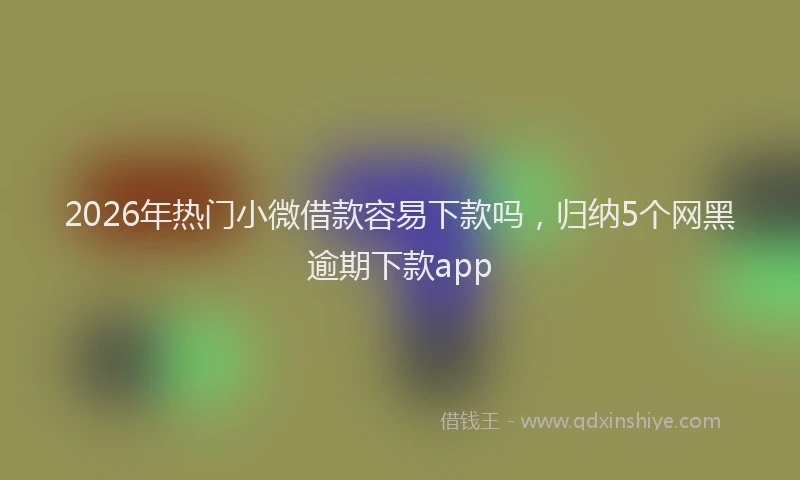 2026年热门小微借款容易下款吗，归纳5个网黑逾期下款app