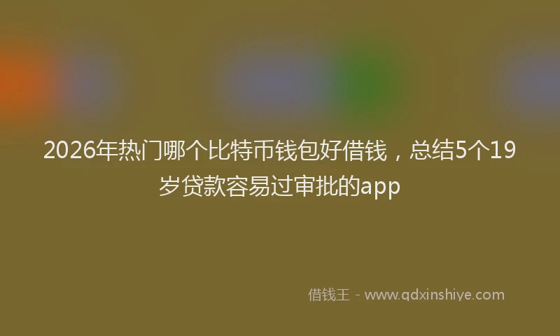 2026年热门哪个比特币钱包好借钱，总结5个19岁贷款容易过审批的app