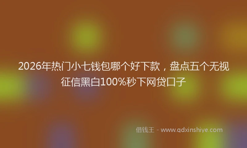 2026年热门小七钱包哪个好下款，盘点五个无视征信黑白100%秒下网贷口子