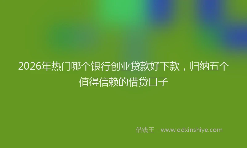 2026年热门哪个银行创业贷款好下款，归纳五个值得信赖的借贷口子