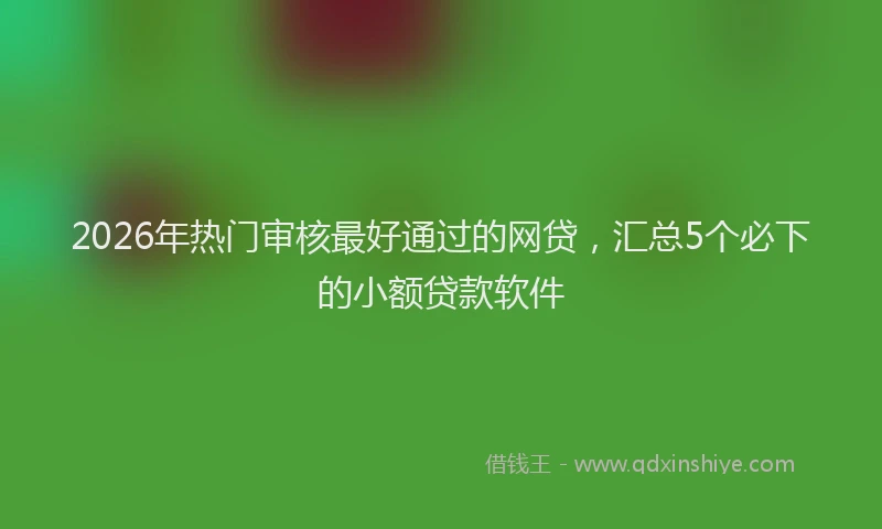 2026年热门审核最好通过的网贷，汇总5个必下的小额贷款软件
