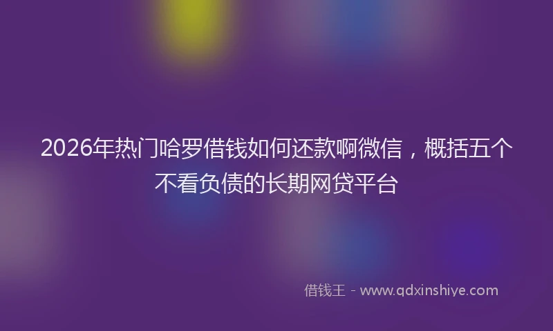 2026年热门哈罗借钱如何还款啊微信，概括五个不看负债的长期网贷平台