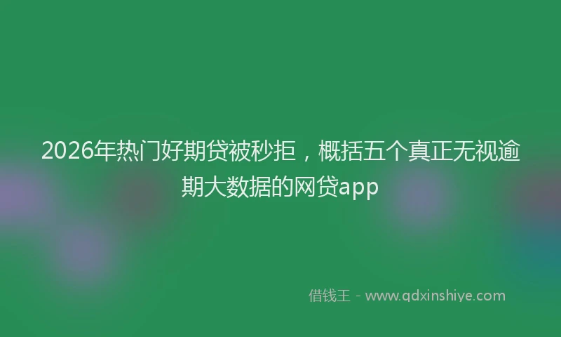 2026年热门好期贷被秒拒，概括五个真正无视逾期大数据的网贷app