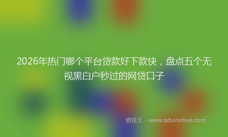 2026年热门哪个平台贷款好下款快，盘点五个无视黑白户秒过的网贷口子