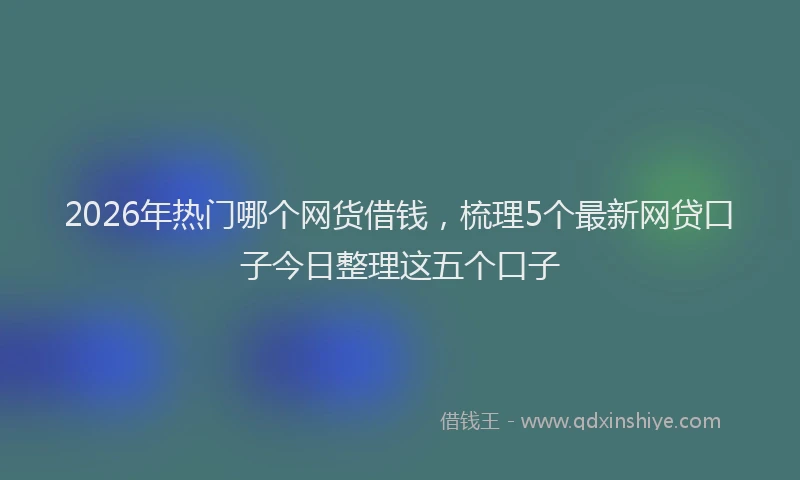 2026年热门哪个网货借钱，梳理5个最新网贷口子今日整理这五个口子