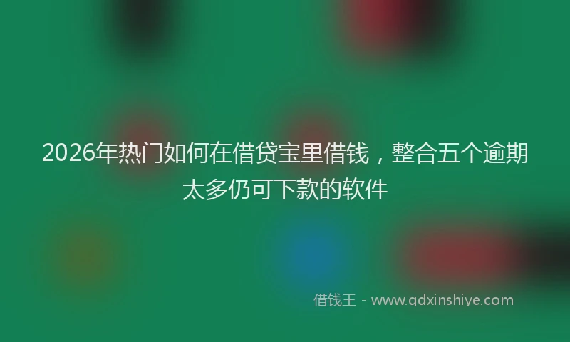 2026年热门如何在借贷宝里借钱，整合五个逾期太多仍可下款的软件