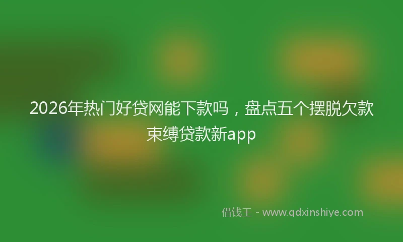 2026年热门好贷网能下款吗，盘点五个摆脱欠款束缚贷款新app
