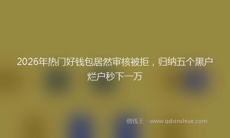 2026年热门好钱包居然审核被拒，归纳五个黑户烂户秒下一万