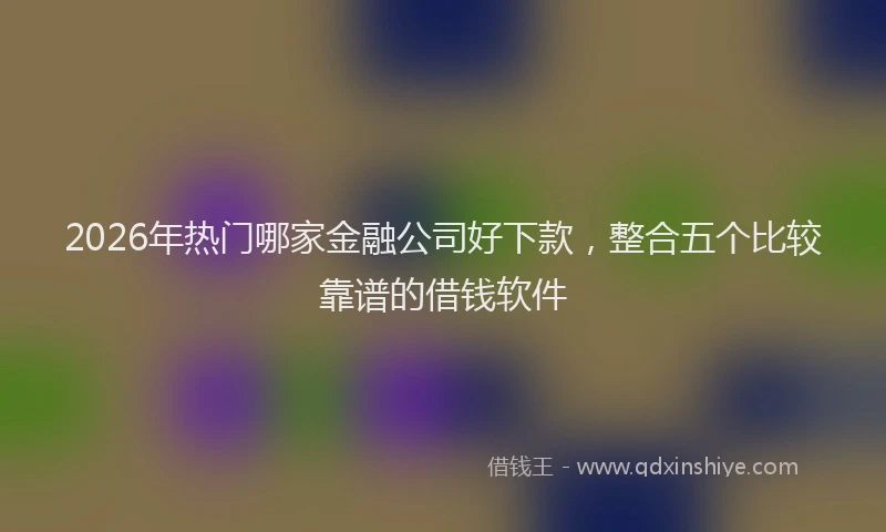 2026年热门哪家金融公司好下款，整合五个比较靠谱的借钱软件