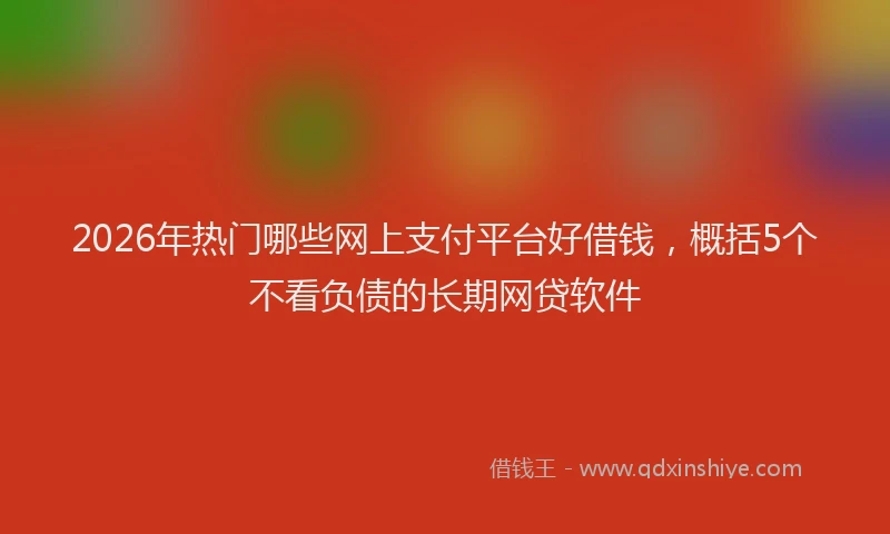 2026年热门哪些网上支付平台好借钱，概括5个不看负债的长期网贷软件