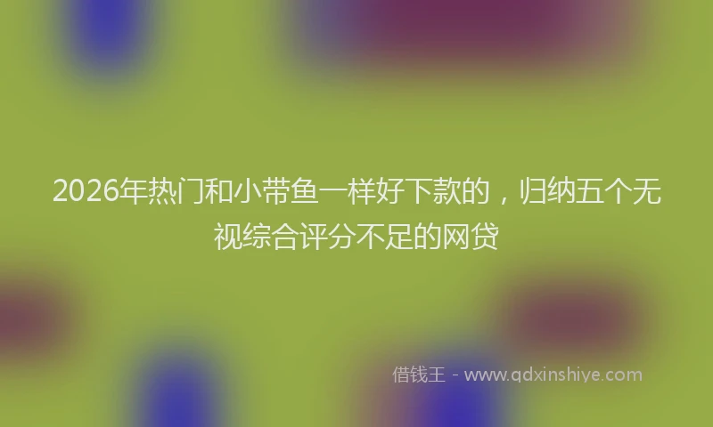 2026年热门和小带鱼一样好下款的，归纳五个无视综合评分不足的网贷