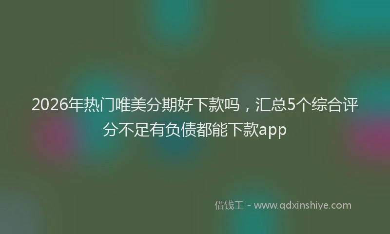 2026年热门唯美分期好下款吗，汇总5个综合评分不足有负债都能下款app