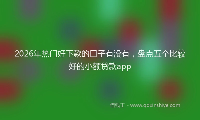 2026年热门好下款的口子有没有，盘点五个比较好的小额贷款app