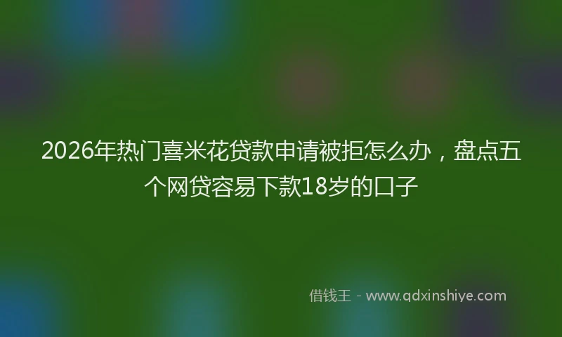 2026年热门喜米花贷款申请被拒怎么办，盘点五个网贷容易下款18岁的口子