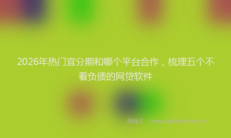 2026年热门宜分期和哪个平台合作，梳理五个不看负债的网贷软件