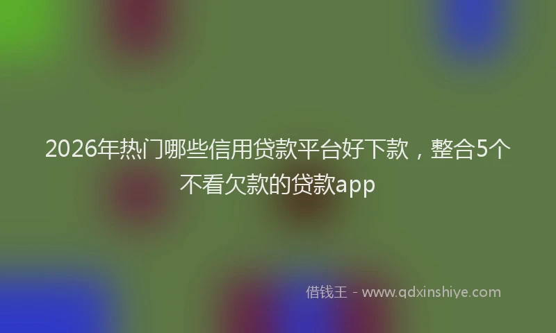 2026年热门哪些信用贷款平台好下款，整合5个不看欠款的贷款app