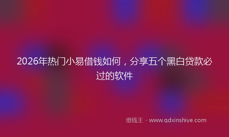 2026年热门小易借钱如何，分享五个黑白贷款必过的软件