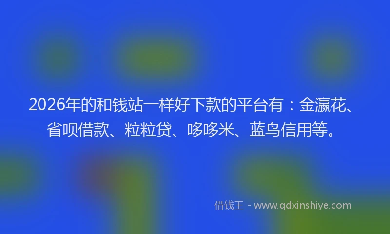2026年的和钱站一样好下款的平台有：金瀛花、省呗借款、粒粒贷、哆哆米、蓝鸟信用等。