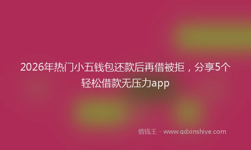 2026年热门小五钱包还款后再借被拒,分享5个轻松借款无压力app