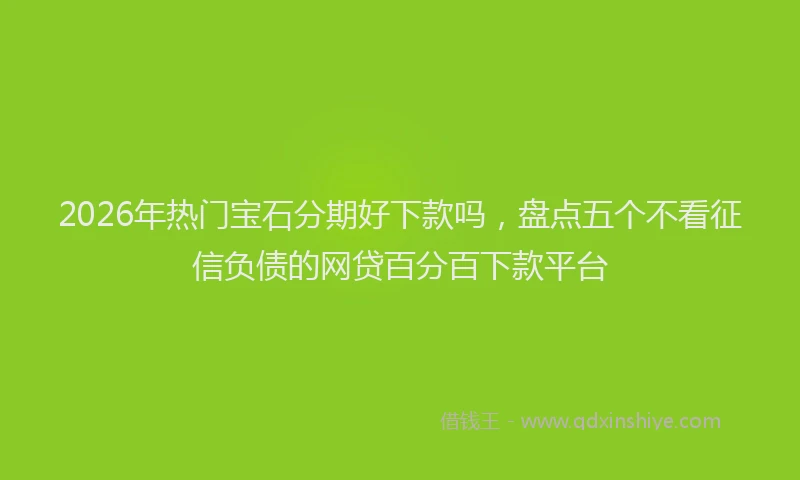 2026年热门宝石分期好下款吗，盘点五个不看征信负债的网贷百分百下款平台