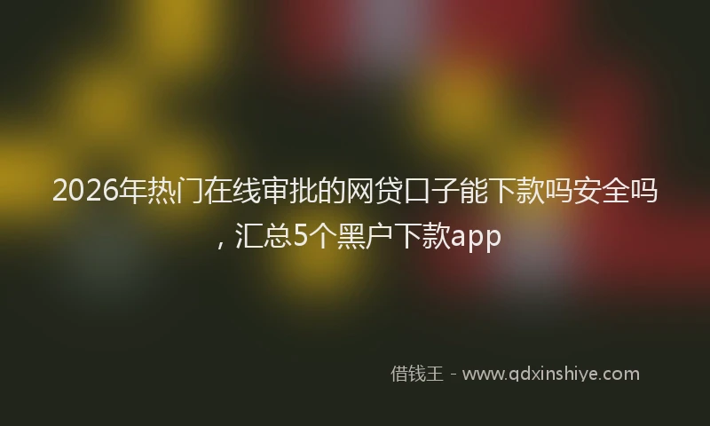 2026年热门在线审批的网贷口子能下款吗安全吗，汇总5个黑户下款app