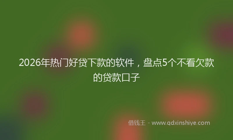2026年热门好贷下款的软件，盘点5个不看欠款的贷款口子