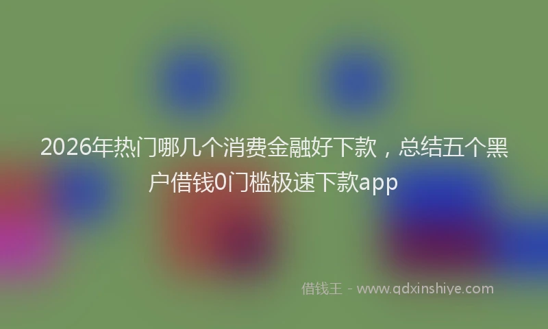2026年热门哪几个消费金融好下款，总结五个黑户借钱0门槛极速下款app